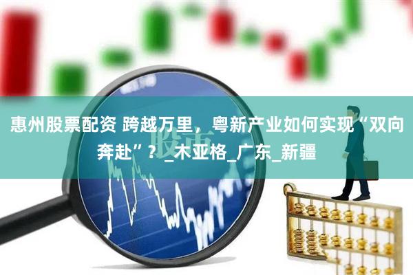 惠州股票配资 跨越万里，粤新产业如何实现“双向奔赴”？_木亚格_广东_新疆