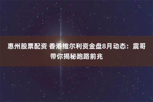 惠州股票配资 香港维尔利资金盘8月动态：震哥带你揭秘跑路前兆