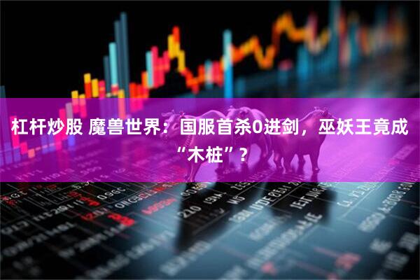 杠杆炒股 魔兽世界：国服首杀0进剑，巫妖王竟成“木桩”？